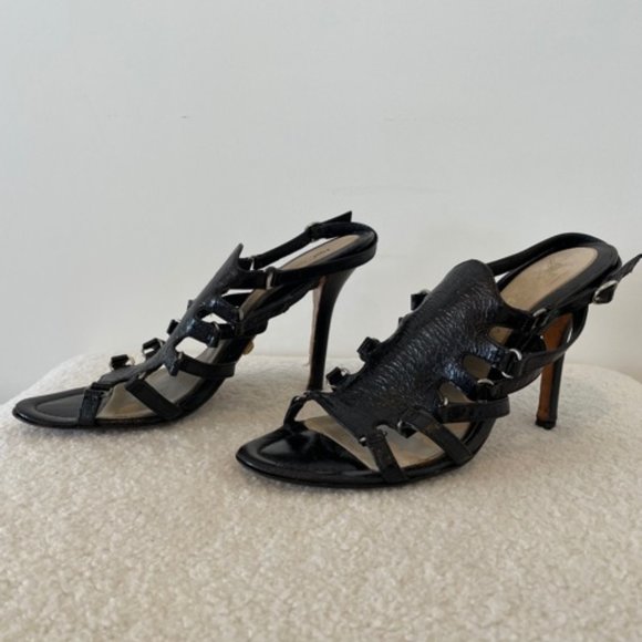 L.A.M.B. Gladiator Slingback Heels sz 8.5 - Picture 4 of 6